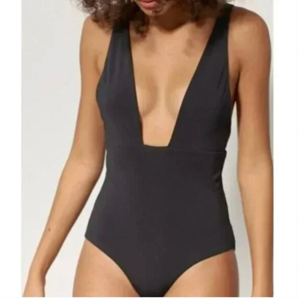 NWT Mara Hoffman Swim Audrey One Piece Swimsuit Womens XS Black